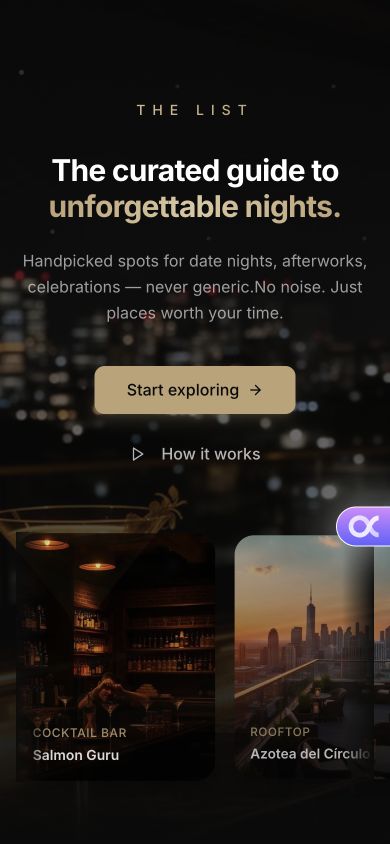 The List: Mobile website preview
