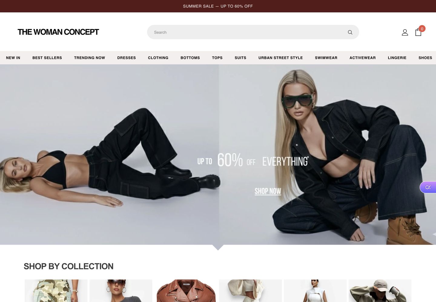 Web de The Woman Concept del portafolio de AirBuild